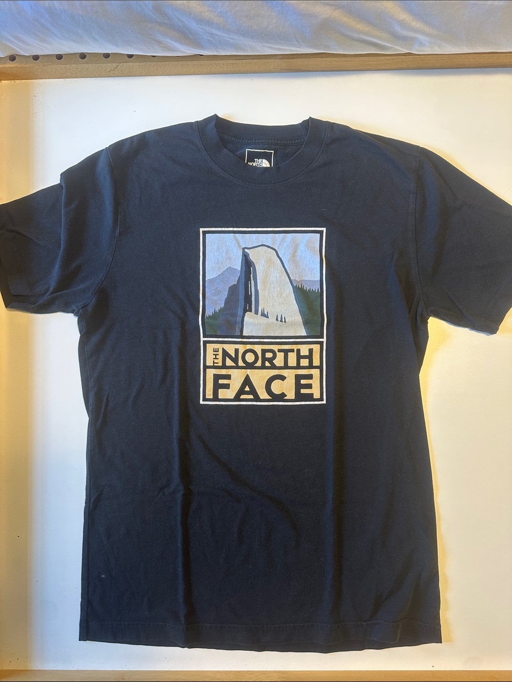 The North Face Navy Graphic Mountain Logo Tee